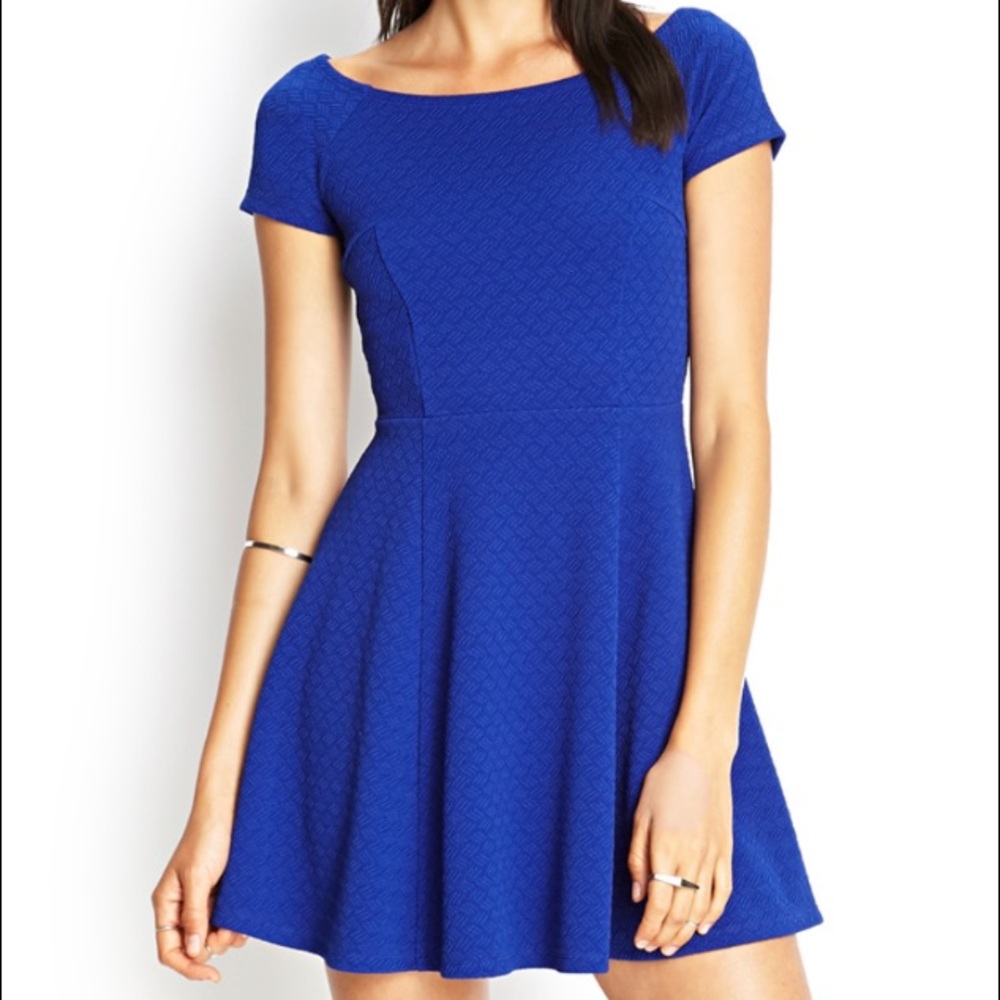 NWOT Blue Skater Dress